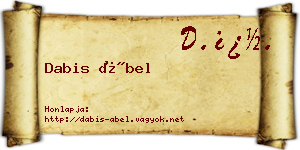 Dabis Ábel névjegykártya