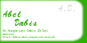 abel dabis business card